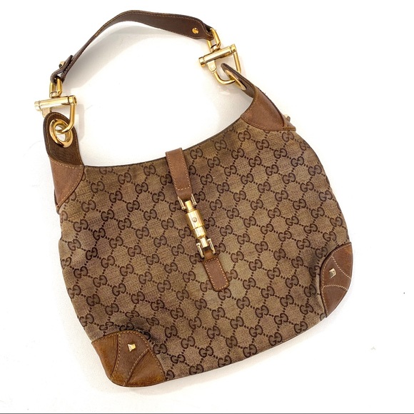 Gucci Handbags - GUCCI JACKIE GG CANVAS SHOULDER BAG